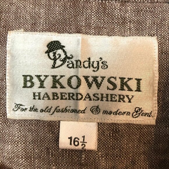 Bykowski Tailor & Garb Journeyman Cotton Twill Shirt Detachable Collar Size L - Picture 4 of 10